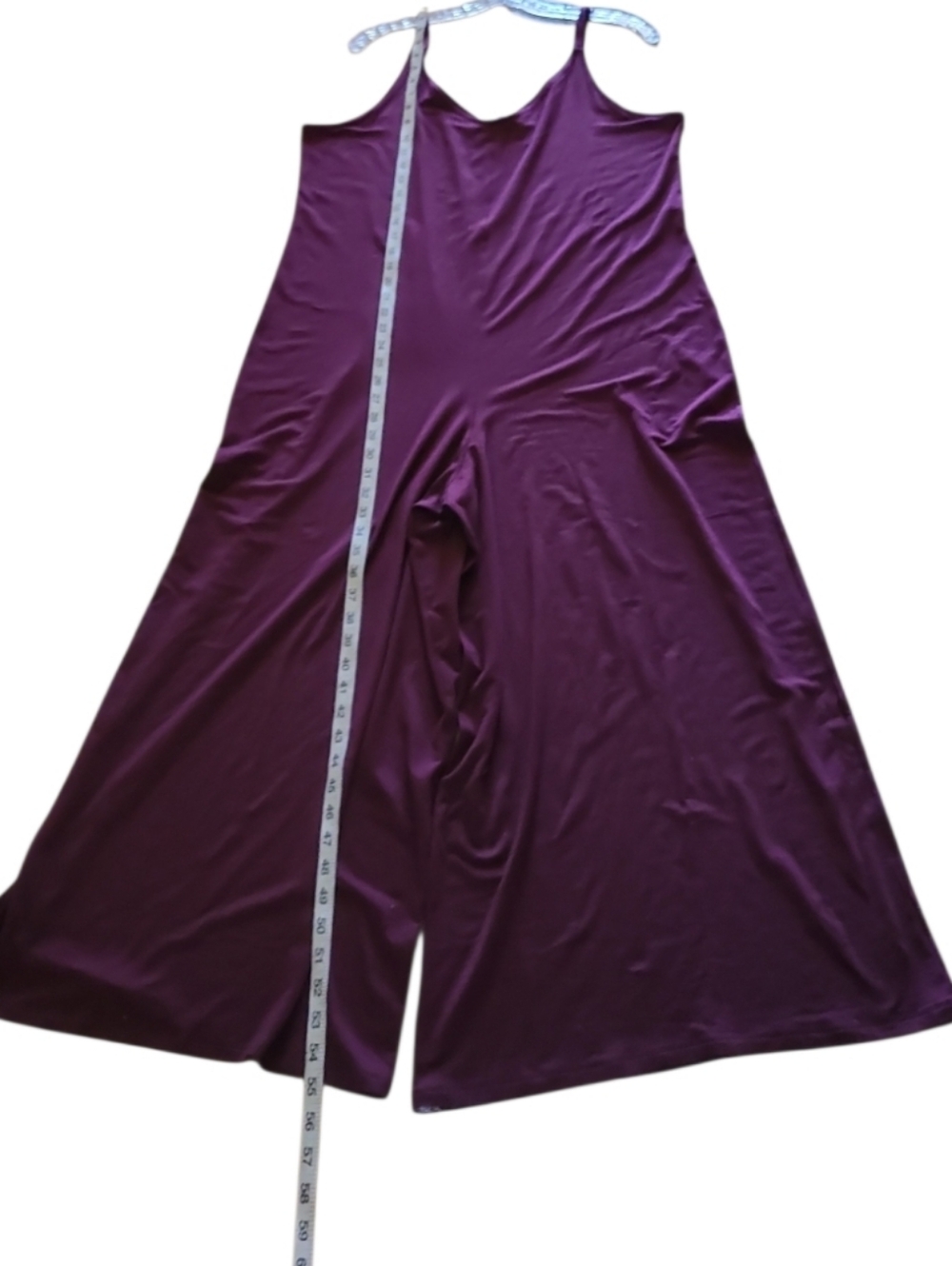 Athleta V Neck Night Time Bliss Sleep Romper Deep Burgundy Wide-Leg Jumpsuit - Picture 14 of 16